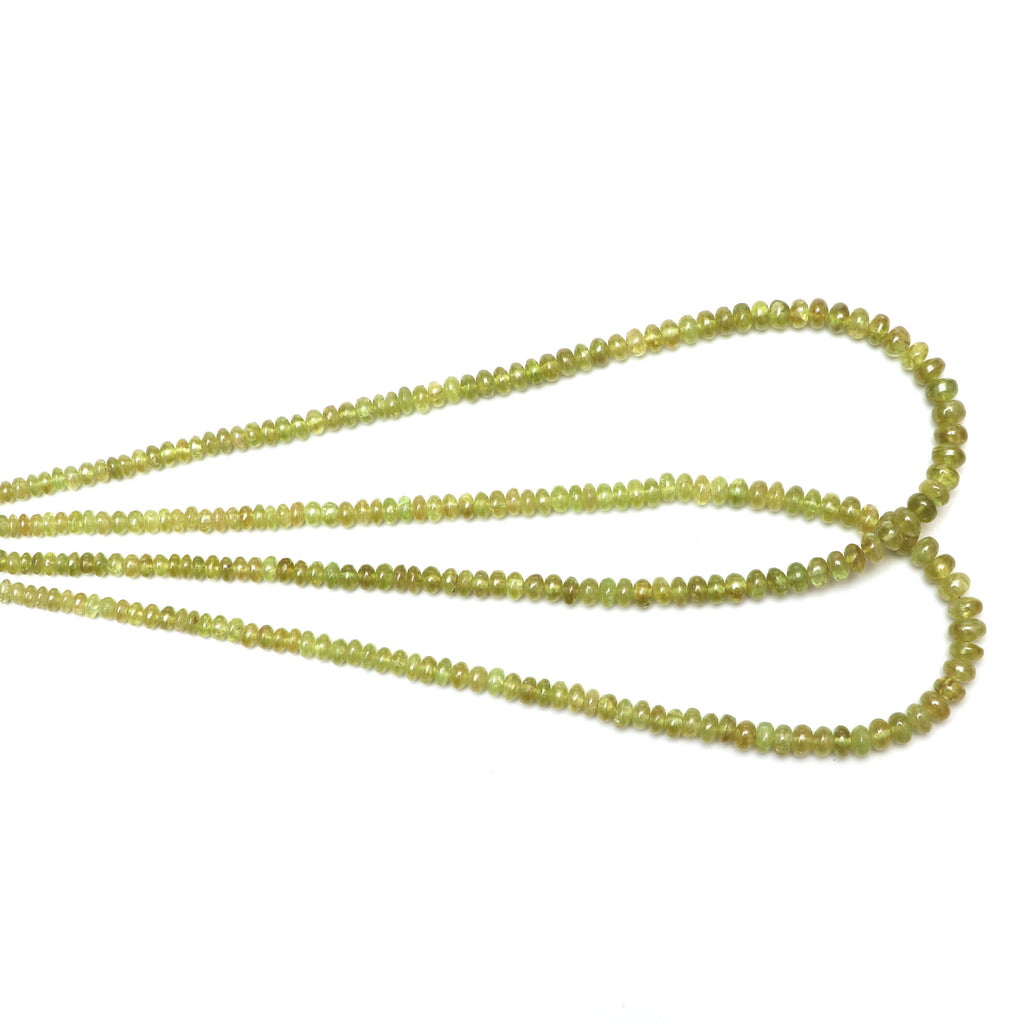 Sphene Smooth Roundel Beads, 6 mm to 7 mm, Sphene Roundel Beads - Gem Quality , 18 Inch Full Strand, Price Per Strand - National Facets, Gemstone Manufacturer, Natural Gemstones, Gemstone Beads
