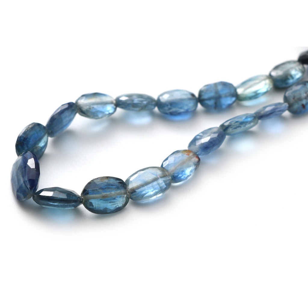 Unique Kyanite Faceted Oval Beads, 3.5x4.5 mm to 8x11 mm, Kyanite Oval Beads- Gem Quality , 86 Inch Full Strand, Price Per Strand - National Facets, Gemstone Manufacturer, Natural Gemstones, Gemstone Beads