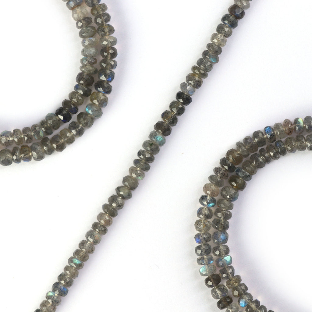 Natural Labradorite Round Faceted Beads, 4 MM to 6 MM, Labradorite , 8 Inch, Per Strand Price - National Facets, Gemstone Manufacturer, Natural Gemstones, Gemstone Beads