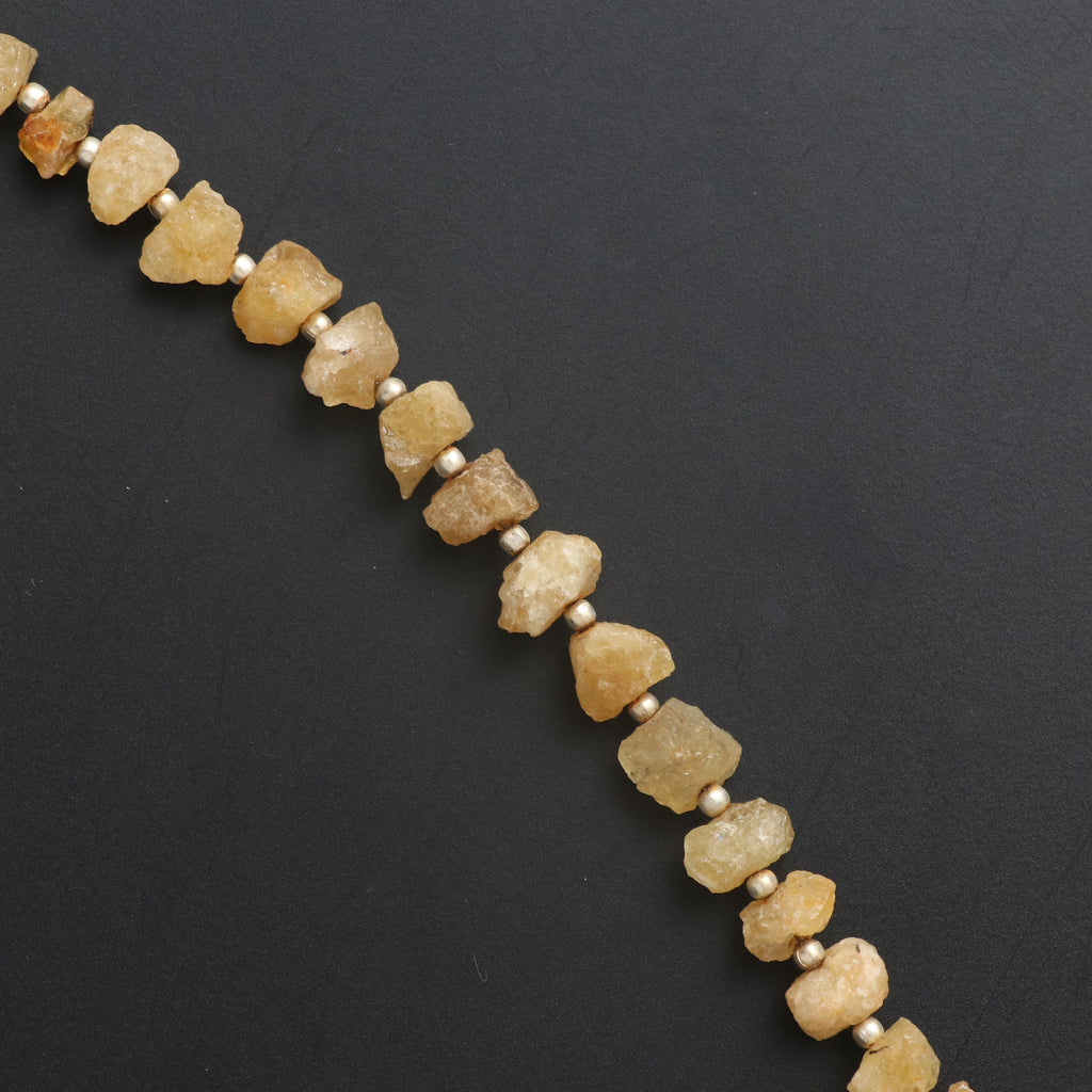 Raw Yellow Aqua Gemstone Beads, Rough Yellow Aqua Stone-6 mm To 10 mm- Yellow Aqua Crystal, Yellow Aqua,8 Inch,Jewelry Making Gemstone, Aqua - National Facets, Gemstone Manufacturer, Natural Gemstones, Gemstone Beads