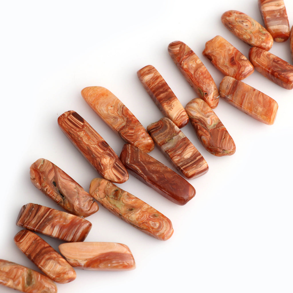 Caramel Opal Smooth Slice Beads, 7x15 mm to 8.5x30 mm ,Caramel Opal Cabochon Gemstone, 8 Inch Price Per Strand - National Facets, Gemstone Manufacturer, Natural Gemstones, Gemstone Beads