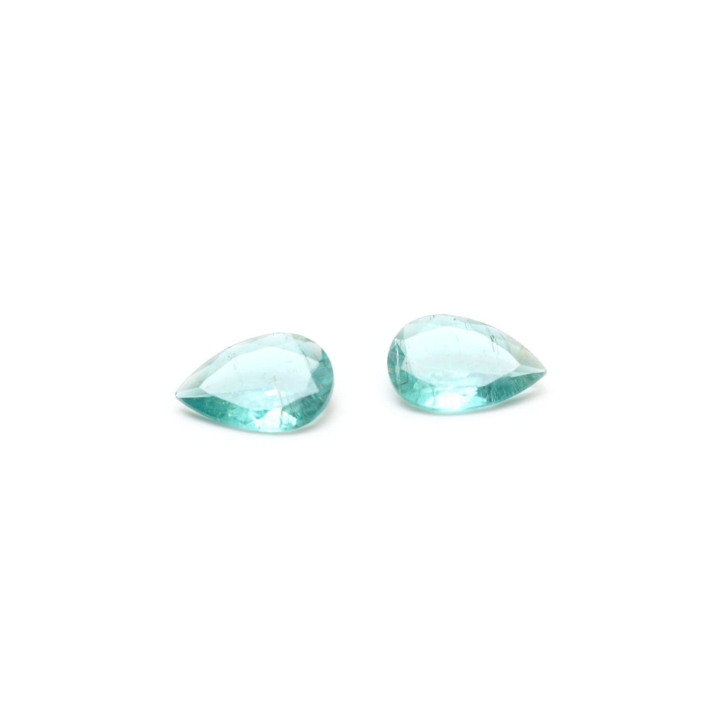 Natural Blue Tourmaline Faceted Peart, Natural Tourmaline Loose Gemstone, 10x7x3 mm, Tourmaline Gemstone, Gem Quality, Pair ( 2 Pieces ) - National Facets, Gemstone Manufacturer, Natural Gemstones, Gemstone Beads