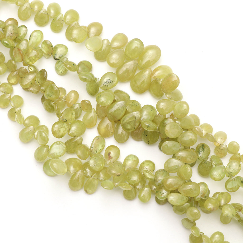 Natural Sphene Smooth Pear Beads, 4x6 mm to 8x12.5 mm, Sphene Pear Smooth - Gem Quality , 8 Inch/ 20 Cm Full Strand, Price Per Strand - National Facets, Gemstone Manufacturer, Natural Gemstones, Gemstone Beads