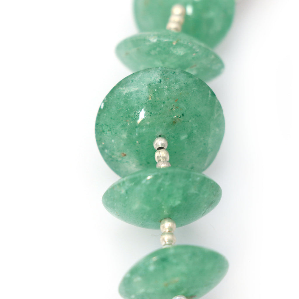 Green Quartz Smooth Saucer Beads - 17 mm to 20 mm - Green Quartz - Gem Quality , 7 Cm Full Strand, Price Per Strand - National Facets, Gemstone Manufacturer, Natural Gemstones, Gemstone Beads