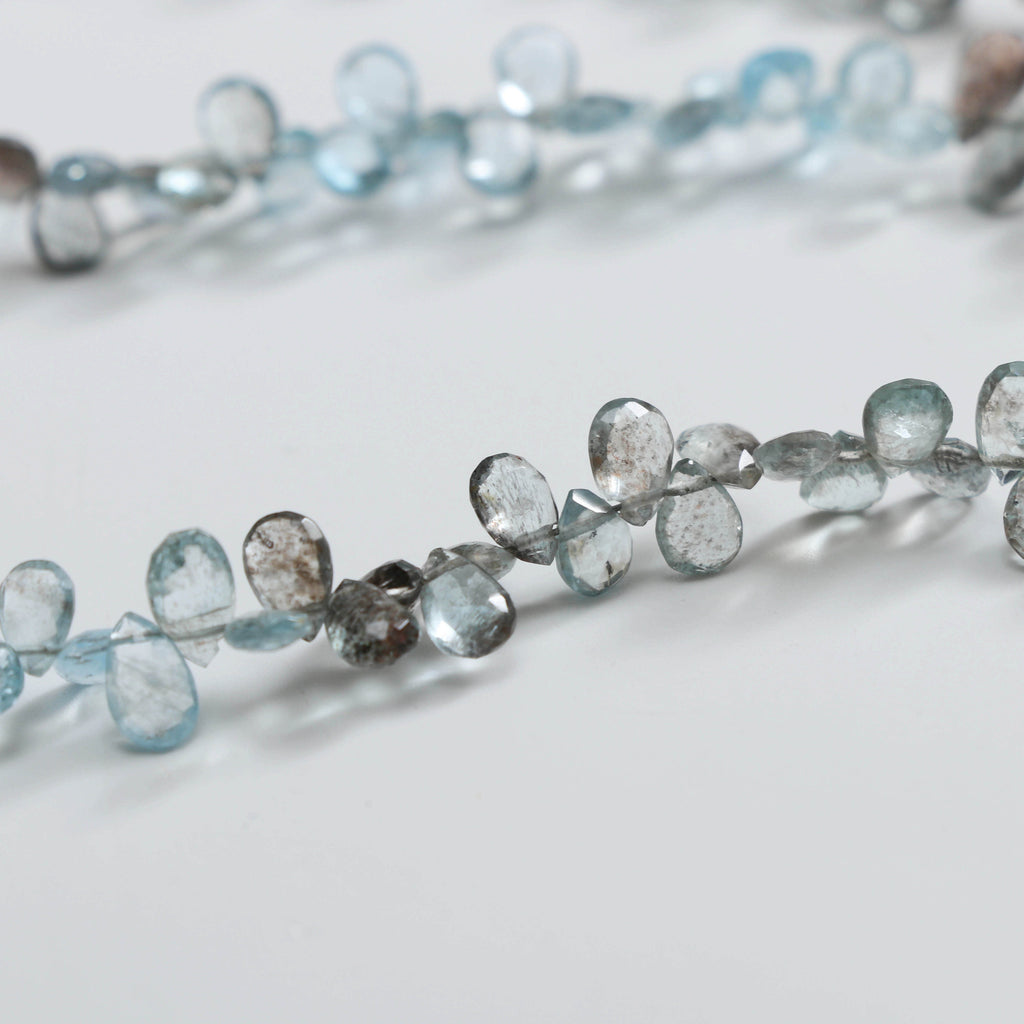 Natural Aquamarine Smooth Pear Beads, Aquamarine Smooth - 5x7 mm to 5x8 mm -Aquamarine Pear-Gem Quality,8 Inch Full Strand,Price Per Strand - National Facets, Gemstone Manufacturer, Natural Gemstones, Gemstone Beads