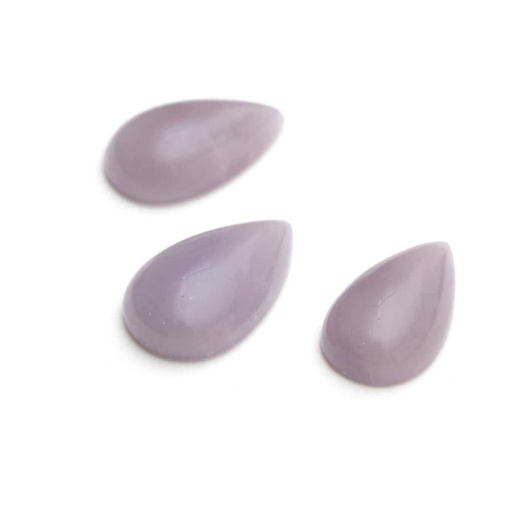 AAA Quality Natural Yttrium Fluorite Smooth Pear Cabochon Gemstone | 15x25 mm to 16x27 mm | Gemstone Cabochon | Set of 3 Pieces - National Facets, Gemstone Manufacturer, Natural Gemstones, Gemstone Beads