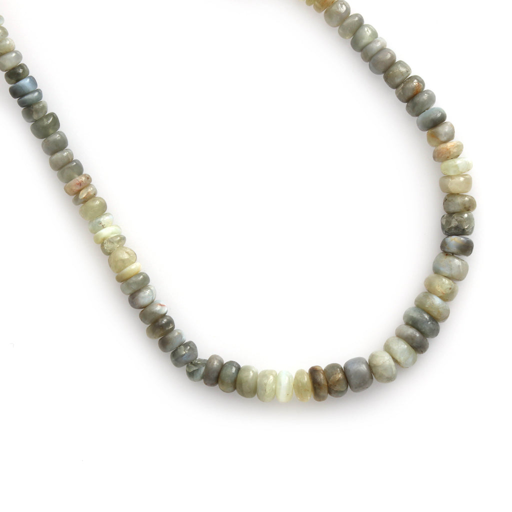Cat's Eye Smooth Beads | Cat's Eye Roundel Beads | Smooth Beads- 3 mm to 5 mm - Cat's Eye - Gem Quality, 8 Inch, Price Per Strand - National Facets, Gemstone Manufacturer, Natural Gemstones, Gemstone Beads