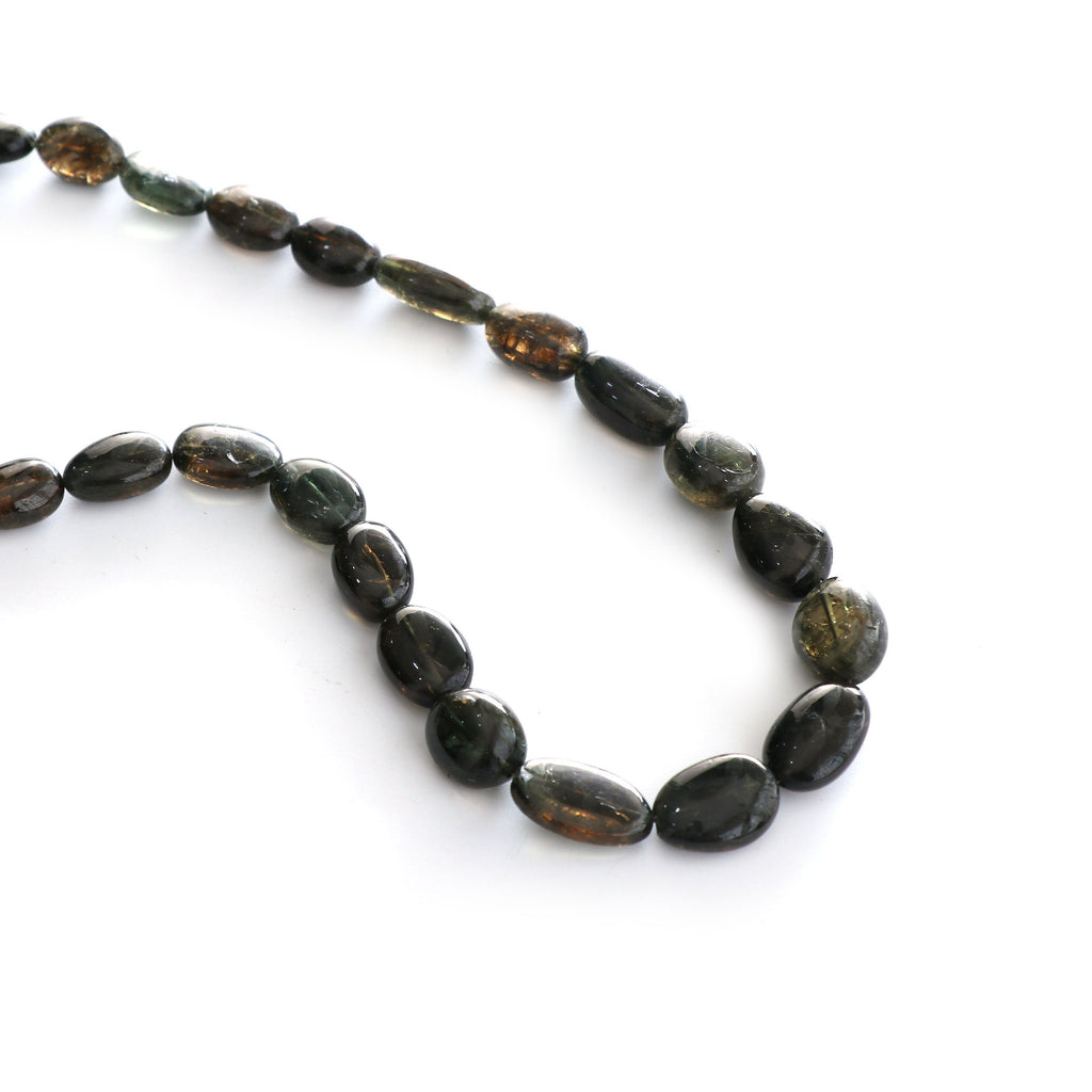 Natural Kornerupine Smooth Tumble Beads | Unique Kornerupine Tumble Beads | 6x7.5 mm to 10.5x17 mm | 8 Inch/ 18 Inch | Price Per Strand - National Facets, Gemstone Manufacturer, Natural Gemstones, Gemstone Beads