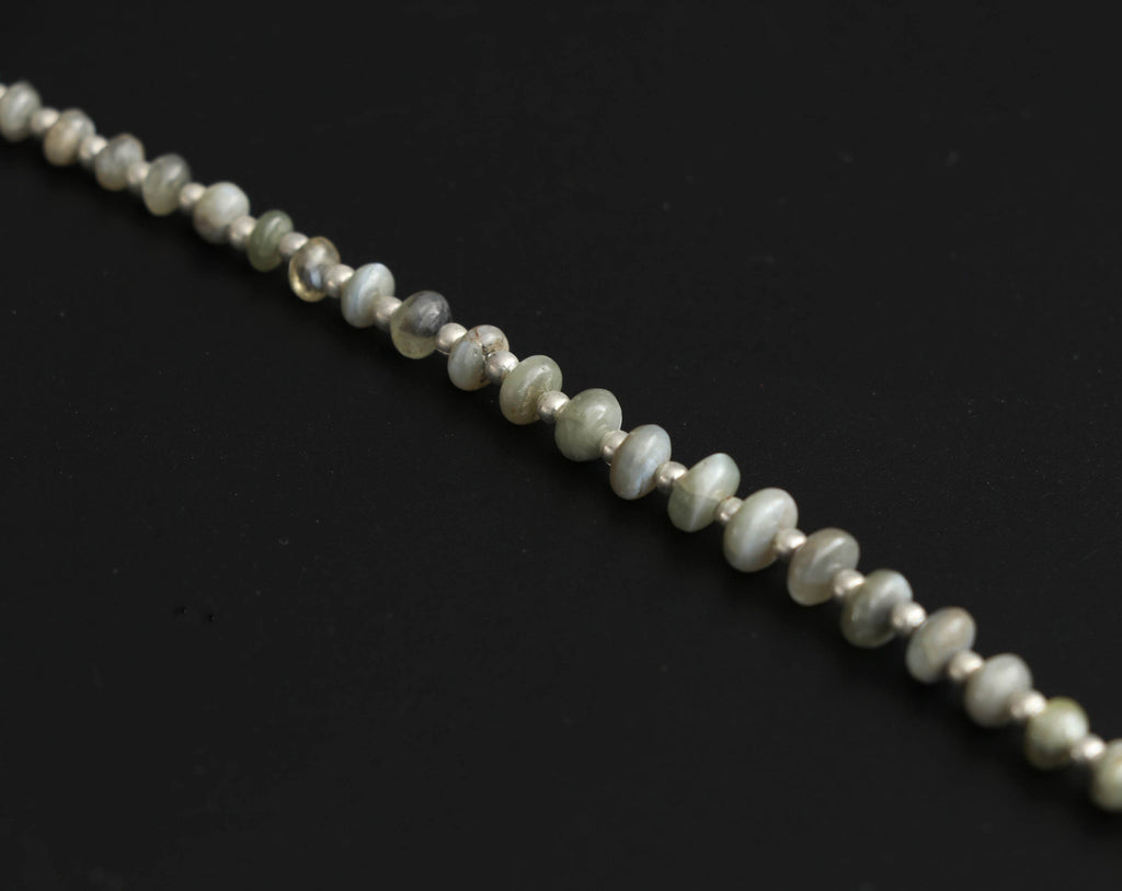 Cat's Eye Smooth Beads With Metal Spacer Balls - 3 mm to 6 mm - Cat's Eye Beads - Gem Quality , 8 Inch/ 20 Cm Full Strand, Price Per Strand - National Facets, Gemstone Manufacturer, Natural Gemstones, Gemstone Beads