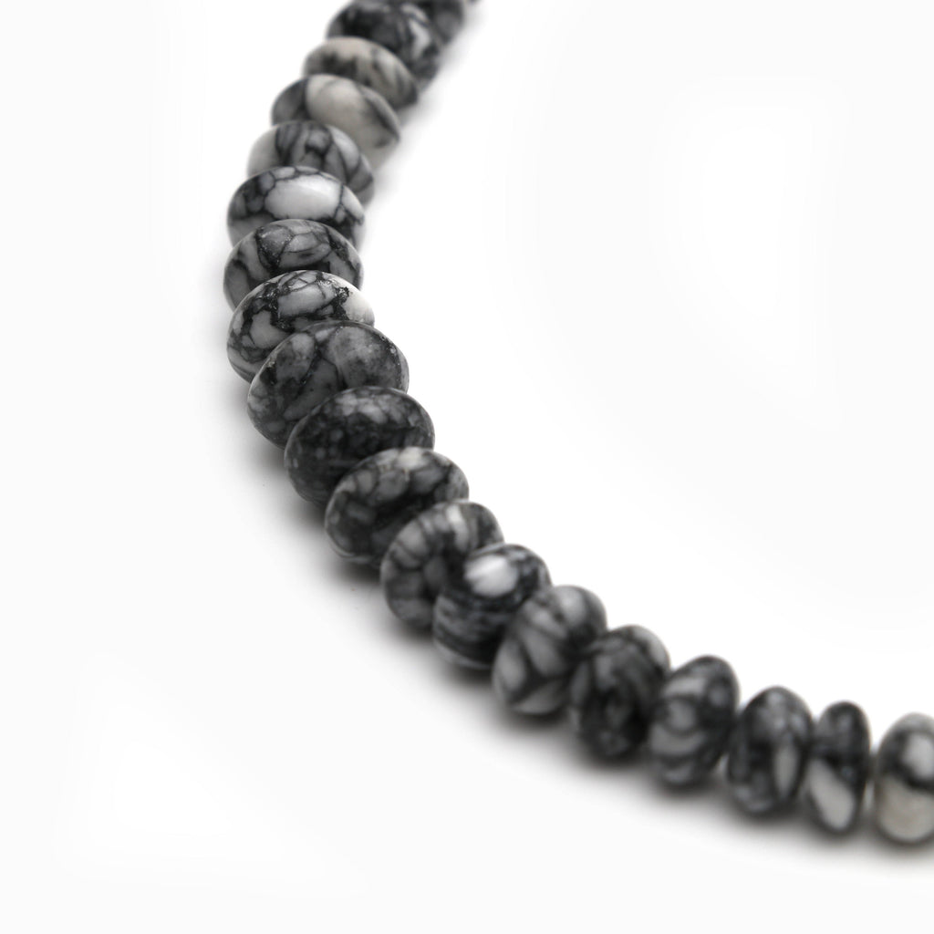 Pinolith Smooth Roundel Beads - 5 mm to 10 mm - Pinolith Smooth - Gem Quality , 8 Inch/ 20 Cm Full Strand, Price Per Strand - National Facets, Gemstone Manufacturer, Natural Gemstones, Gemstone Beads