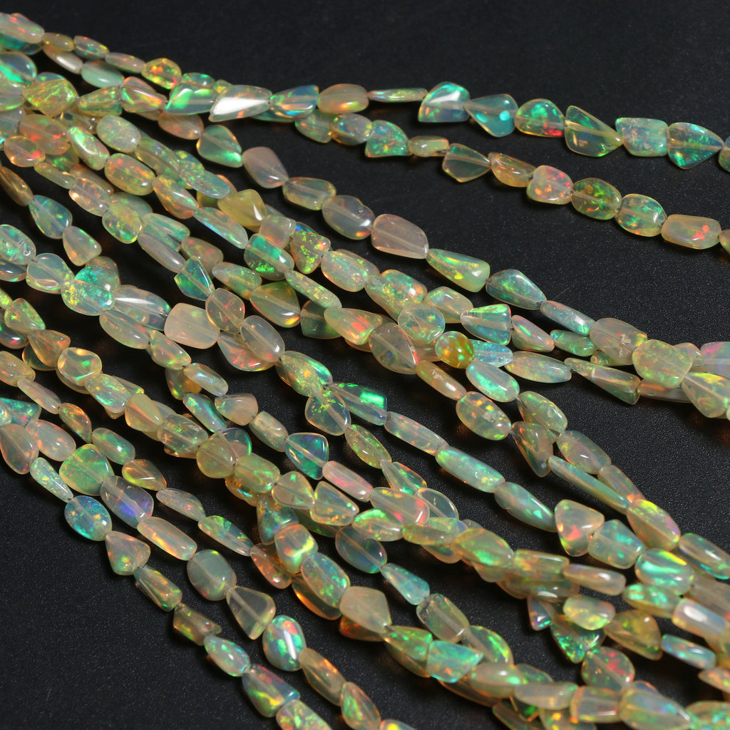 Natural Ethiopian Opal Smooth Nuggets Golden Color Beads | 4x4.5 mm to 7x9 mm | 8 Inches/ 18 Inches Full Strand | Price Per Strand - National Facets, Gemstone Manufacturer, Natural Gemstones, Gemstone Beads