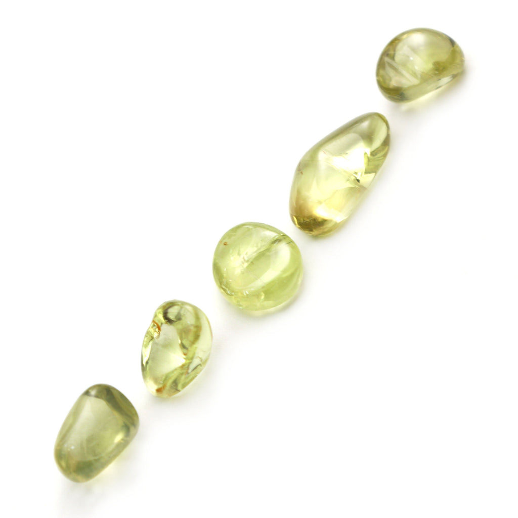 Natural Chrysoberyl Smooth Tumble Loose Gemstone, 7x14 mm, Chrysoberyl Smooth Tumble Gemstone, 5 Pieces - National Facets, Gemstone Manufacturer, Natural Gemstones, Gemstone Beads