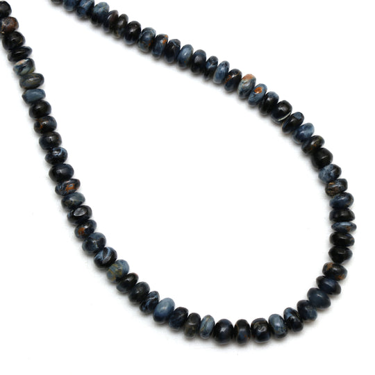Pietersite Smooth Roundel Beads - 4 mm to 5 mm - Pietersite Jewelry Making Beads - 18 Inch Full Strand, Price Per Strand