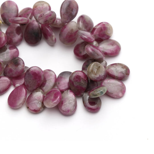 Natural Ruby Feldspar Smooth Pear Beads - 9.5x12 mm to 10x14 mm- Ruby Feldspar Pear - Gem Quality , 20 Cm Full Strand, Price Per Strand