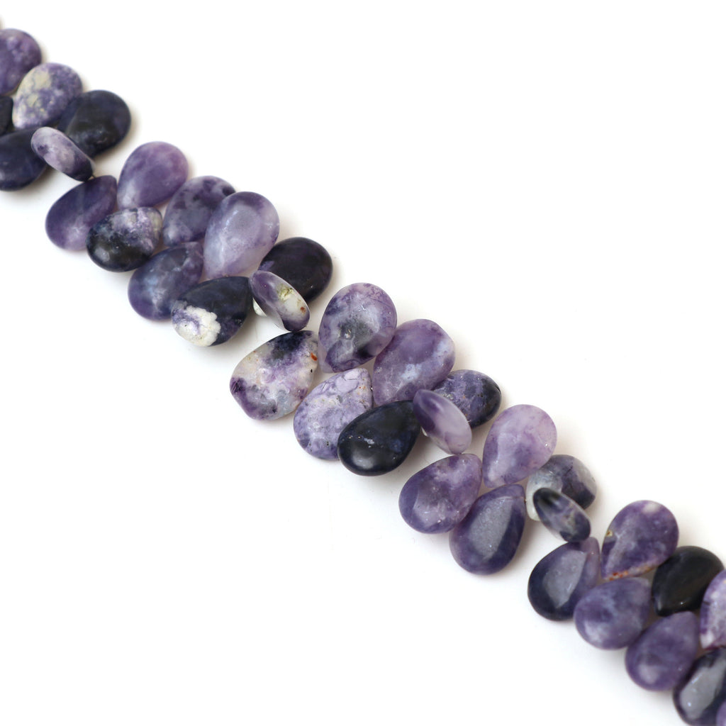 Natural Purple Opal Smooth Pear Beads | 7.5x11 mm to 11.5x15.5 mm | Rare beads necklace | 8 Inch Full Strand | Price Per Strand - National Facets, Gemstone Manufacturer, Natural Gemstones, Gemstone Beads