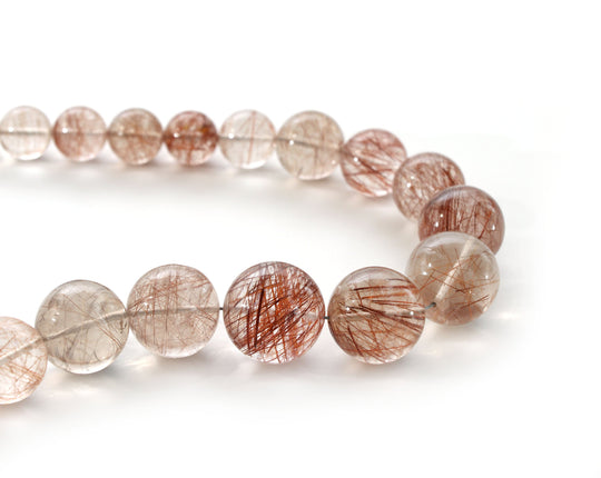 Golden Rutile Smooth Balls Beads, 10 mm to 21 mm, Golden Rulite Jewelry Making Beads - 23 Inches , Price Per Strand