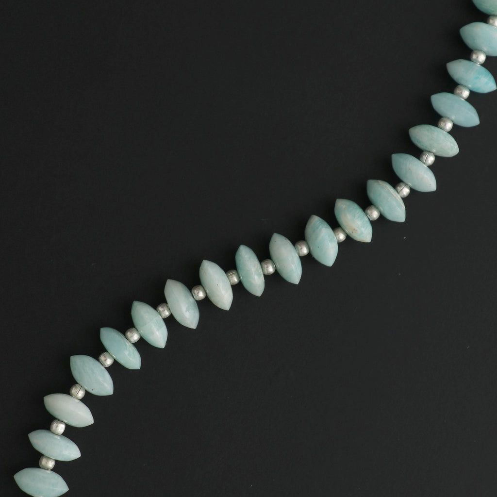 Amazonite German Cut Beads, 8 mm to 8.5 mm,Amazonite Cut Rondelle ,Amazonite Gemstone Faceted | German Cut beads | 8 Inch, Price Per Strand - National Facets, Gemstone Manufacturer, Natural Gemstones, Gemstone Beads