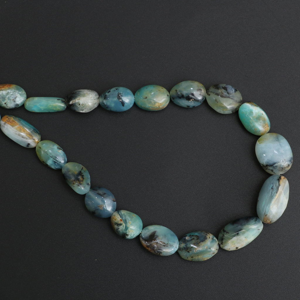Peru Opal Smooth Tumble Beads | 7x8 mm to 12.5x15.5 mm | Rare Peru Natural Opal | 18 Inch Full Strand | Price Per Strand - National Facets, Gemstone Manufacturer, Natural Gemstones, Gemstone Beads