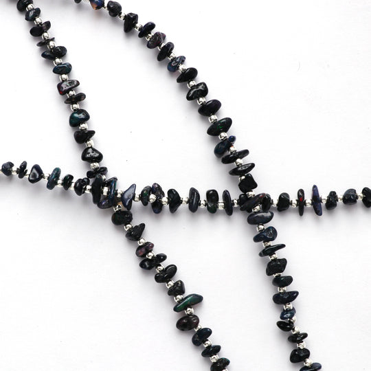 Black Ethiopian Opal Smooth Nuggets/ Textured Opal Beads - 2x4 mm To 3x8 mm - Opal Jewelry Making Beads, 8 Inch Full Strand, Price Per Strand