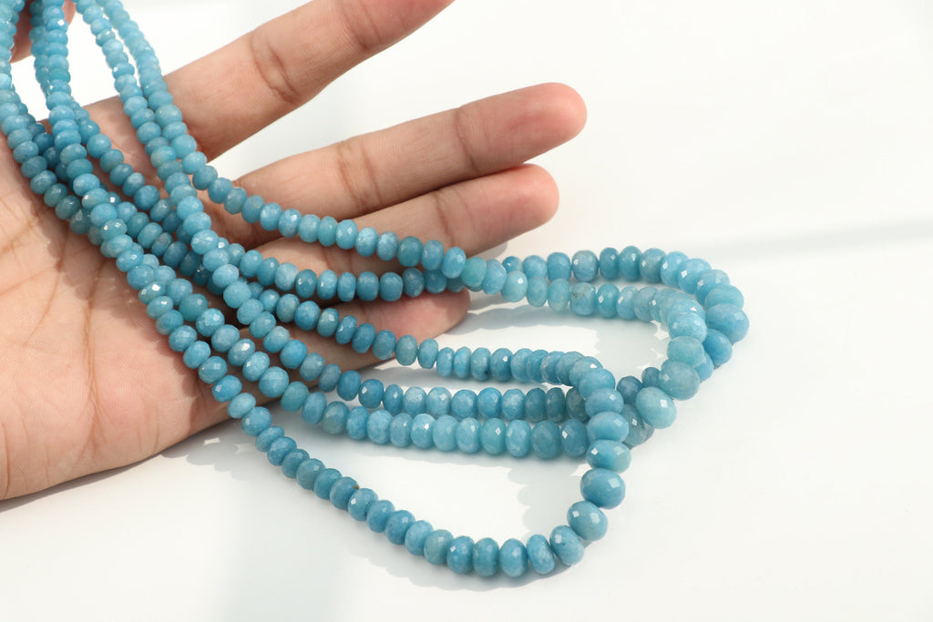 Natural Paraiba Quartz Faceted Beads, Paraiba - 5mm to 10mm - Paraiba Quartz - Gem Quality ,8 Inch/16 Inch Full Strand, Price Per Strand - National Facets, Gemstone Manufacturer, Natural Gemstones, Gemstone Beads