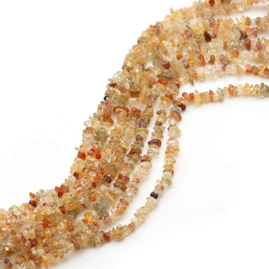Natural Golden Zircon Smooth Nuggets Beads | 3x4 mm to 4x5.5 mm | Zircon Jewelry Making Beads | 34 Inch Full Strand | Pack of 5 Strands
