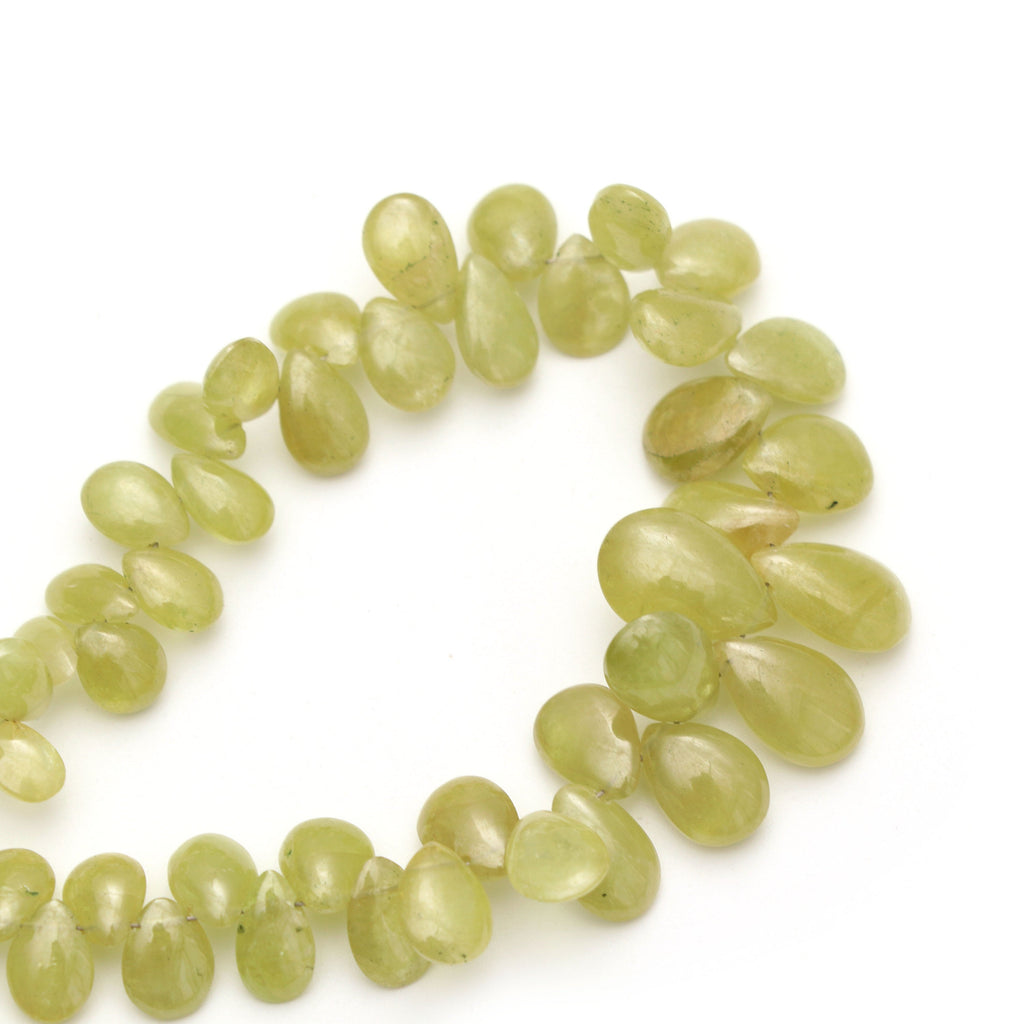 Natural Sphene Smooth Pear Beads, 4x6 mm to 8x12.5 mm, Sphene Pear Smooth - Gem Quality , 8 Inch/ 20 Cm Full Strand, Price Per Strand - National Facets, Gemstone Manufacturer, Natural Gemstones, Gemstone Beads