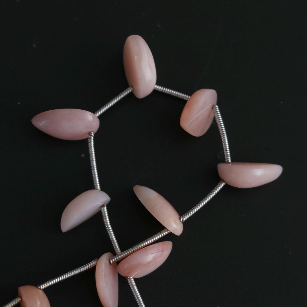 Pink Opal Smooth Pear Beads - 13x9 mm to 14x10 mm- Pink Opal Pear Cabochon Beads- Gem Quality , 20 Cm Full Strand, Price Per Strand - National Facets, Gemstone Manufacturer, Natural Gemstones, Gemstone Beads