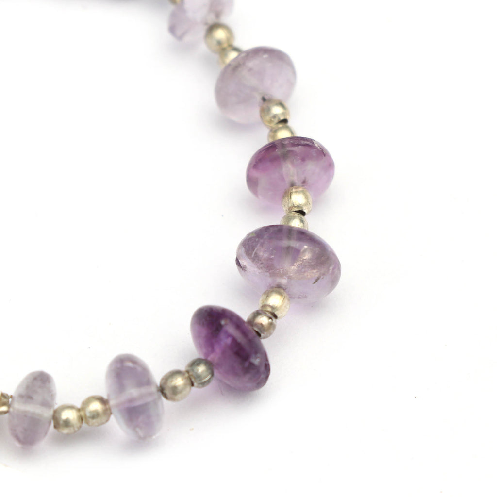 Natural Fluorite Smooth Roundel Beads, Fluorite Smooth - 6 mm To 8 mm - Fluorite Roundel - Gem Quality, 2 Inch, Price Per Strand - National Facets, Gemstone Manufacturer, Natural Gemstones, Gemstone Beads