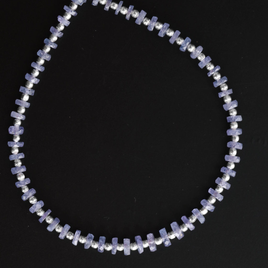 Tanzanite Faceted Tyre beads, 4 mm to 5 mm, Tanzanite strand, Gift for Women ,8 Inch / 16 Inch Full Strand, Per Strand Price - National Facets, Gemstone Manufacturer, Natural Gemstones, Gemstone Beads