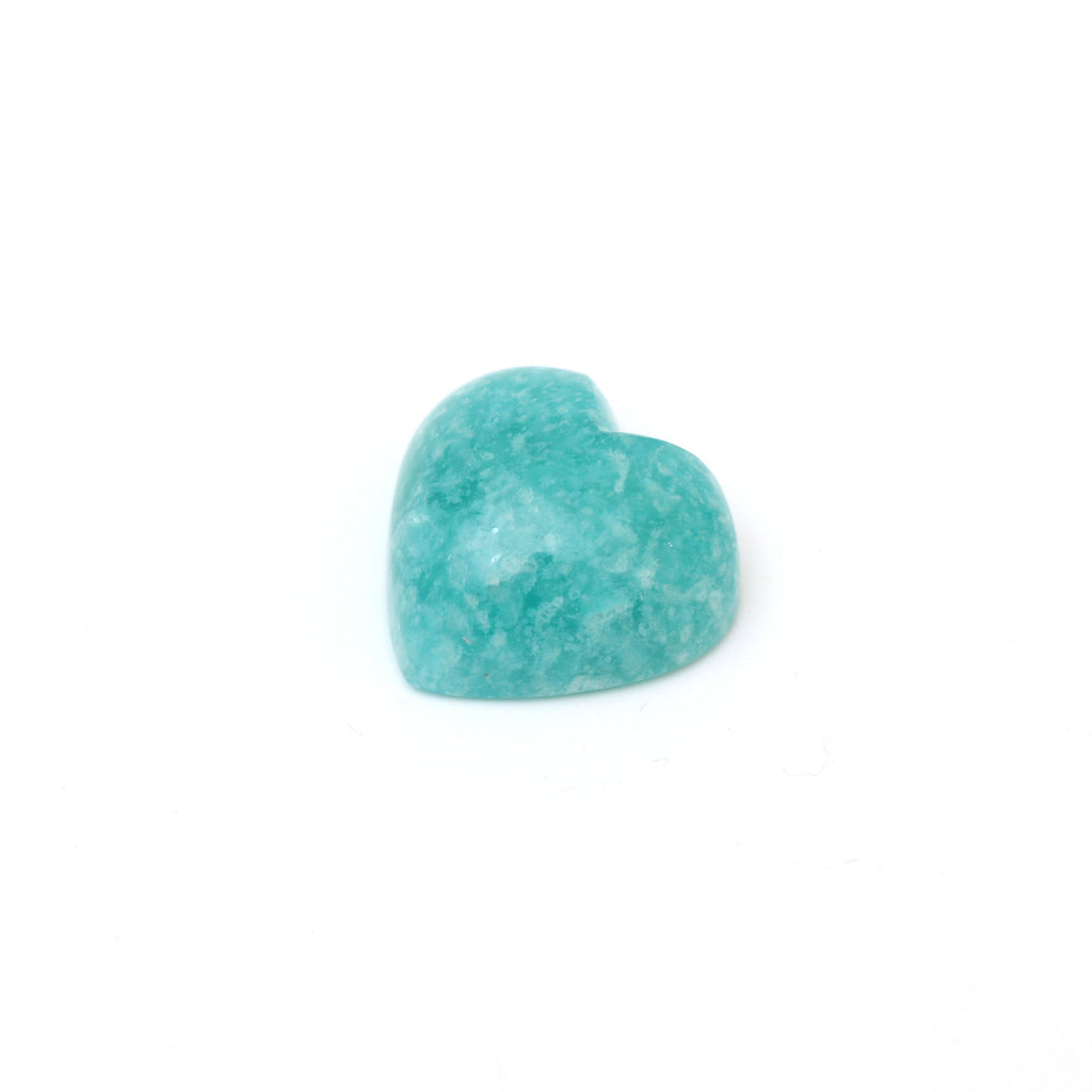 Amazonite Smooth Heart Shape Carving Loose Gemstone- 20x20 mm -Amazonite Heart, Amazonite Cabochon Gemstone,1 Piece/Pair (2 Pieces) - National Facets, Gemstone Manufacturer, Natural Gemstones, Gemstone Beads