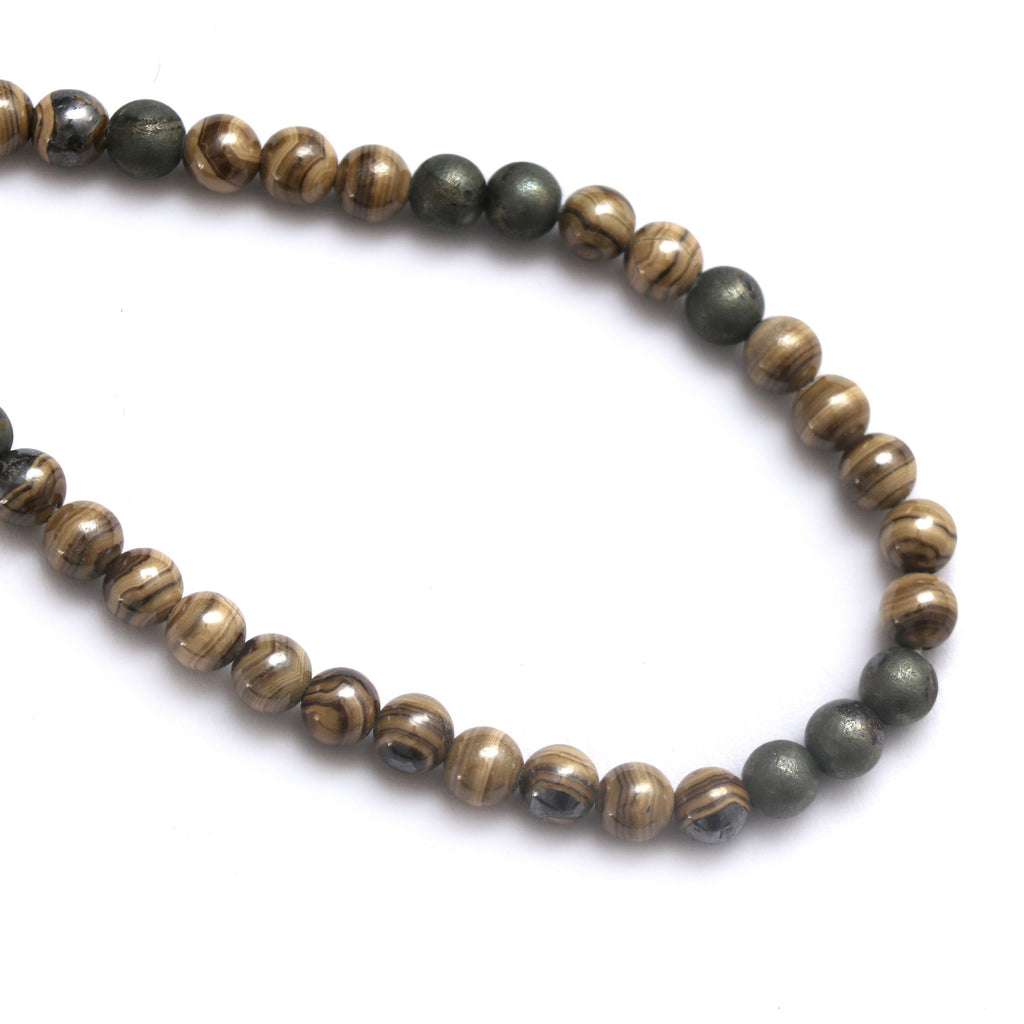 Schalenblende Smooth Beads, Natural Schalenblende, Round Schalenblende- 6 mm - Schalenblende Beads- Gem Quality, 8 Inch, Price Per Strand - National Facets, Gemstone Manufacturer, Natural Gemstones, Gemstone Beads
