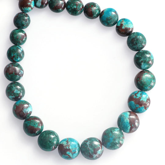 Chrysocolla Smooth Coin Beads, 8 mm to 10 mm, Chrysocolla Jewelry Making Beads, 8 Inches Strand, Price Per Strand