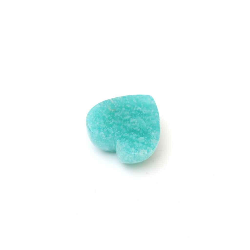 Amazonite Smooth Heart Shape Carving Loose Gemstone- 20x20 mm -Amazonite Heart, Amazonite Cabochon Gemstone,1 Piece/Pair (2 Pieces) - National Facets, Gemstone Manufacturer, Natural Gemstones, Gemstone Beads
