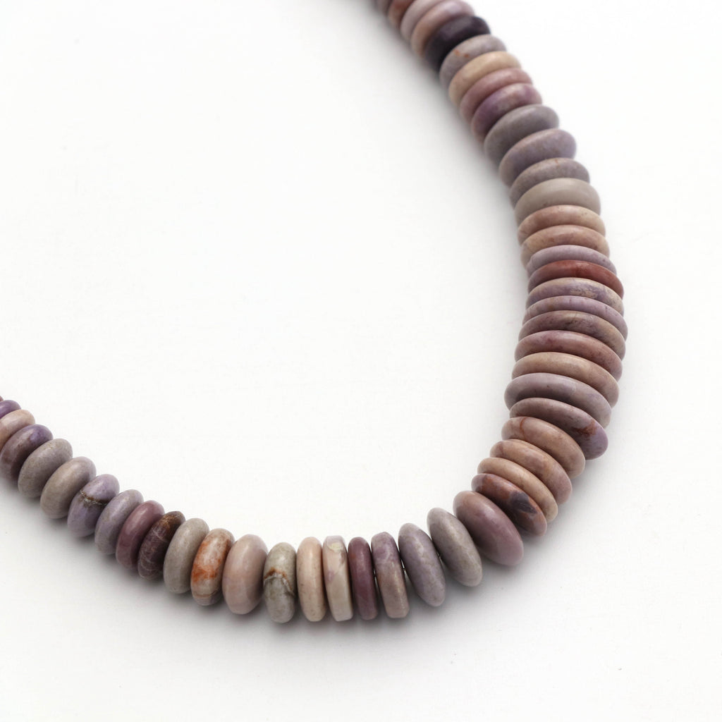 Natural Purple Jade Smooth Coin Beads, 4 mm to 12.5 mm, Purple Jade Tyre - Gem Quality , 8 Inch/ 20 Cm Full Strand, Price Per Strand - National Facets, Gemstone Manufacturer, Natural Gemstones, Gemstone Beads
