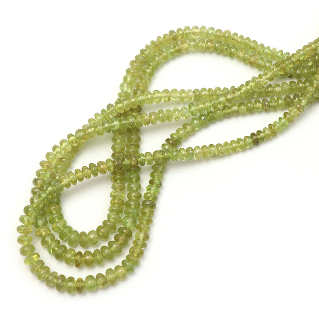 Sphene Smooth Roundel Beads, 3 mm to 6 mm, Sphene Roundel Beads - Gem Quality , 8 Inch/ 16 Inch/ 18 Inch Full Strand, Price Per Strand - National Facets, Gemstone Manufacturer, Natural Gemstones, Gemstone Beads