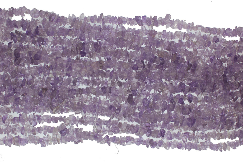 Natural Amethyst Chip Beads 3 to 9 mm 18"/ 24" Precious Stone Beads/Gemstone Beads/Chips/Nuggets - National Facets, Gemstone Manufacturer, Natural Gemstones, Gemstone Beads