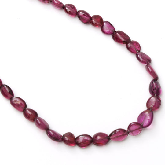 Garnet Smooth Oval Beads, 4x3 mm to 6x5 mm, Garnet Jewelry Making Beads, 18 Inch/ 46 Cm Full Strand, Price Per Strand