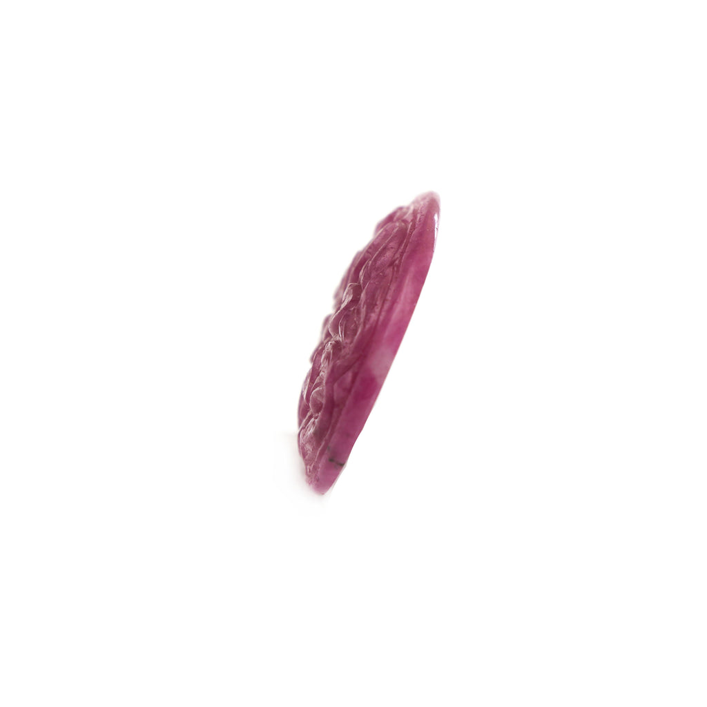Natural Ruby Carving Oval Loose Gemstone - 22x35 mm - Ruby Oval, Ruby Carving Loose Gemstone, 1 Piece - National Facets, Gemstone Manufacturer, Natural Gemstones, Gemstone Beads