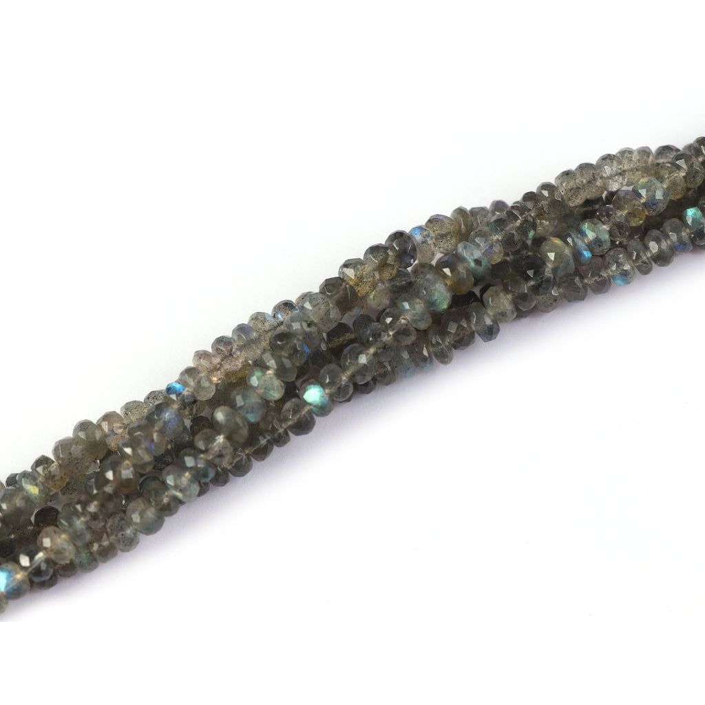 Natural Labradorite Round Faceted Beads, 4 MM to 6 MM, Labradorite , 8 Inch, Per Strand Price - National Facets, Gemstone Manufacturer, Natural Gemstones, Gemstone Beads