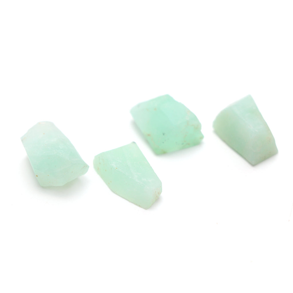 Natural Chrysoprase Organic Rough Loose Gemstone | 10x13 mm | Rough Loose Gemstone | Set of 10 Pieces - National Facets, Gemstone Manufacturer, Natural Gemstones, Gemstone Beads