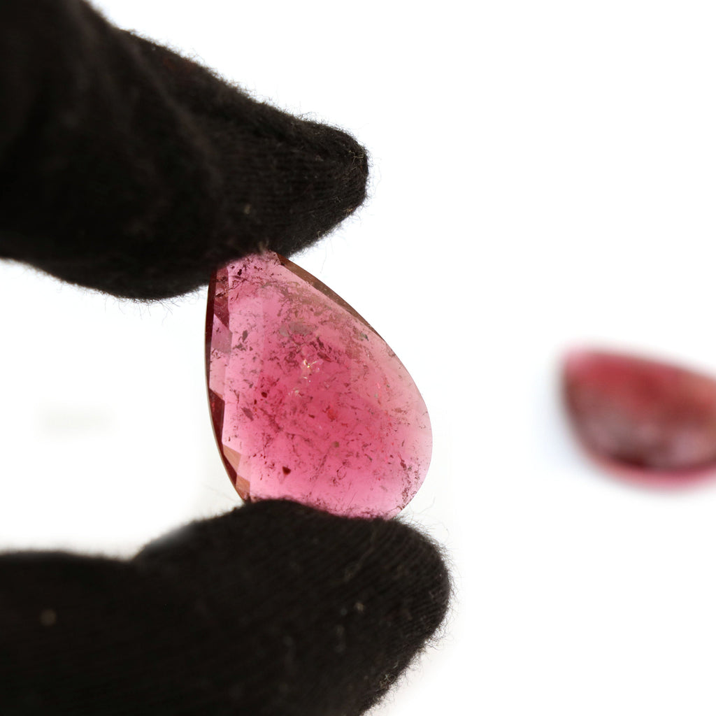 Tourmaline Pear Faceted Loose Gemstone, 18x29mm , Faceted Gemstone, Tourmaline Pear, Pair (2 Pieces) - National Facets, Gemstone Manufacturer, Natural Gemstones, Gemstone Beads