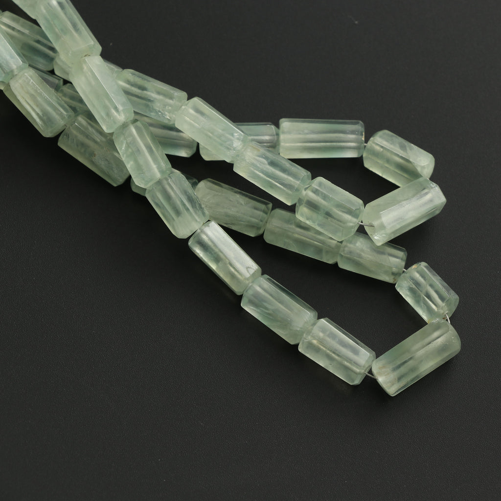 Prehnite Faceted Cylinder Beads, 5x9.5 mm to 7x16 mm, Prehnite Cylinder Beads, Prehnite strand, 16 Inch Full Strand, price per strand - National Facets, Gemstone Manufacturer, Natural Gemstones, Gemstone Beads