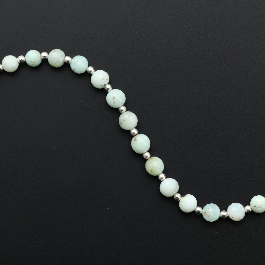 Natural Chrysoprase Faceted Balls Beads, Chrysoprase Round, Round Balls, Chrysoprase Green Balls, 4 mm to 6 mm, 8 Inch Strand - National Facets, Gemstone Manufacturer, Natural Gemstones, Gemstone Beads