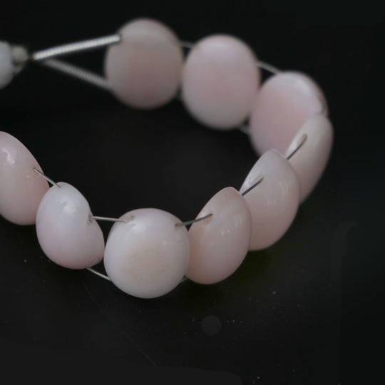 Pink Opal Smooth Oval Cabs Beads -14x10 mm- Opal Jewelry Making Beads, 11 Cm Full Strand, Price Per Strand