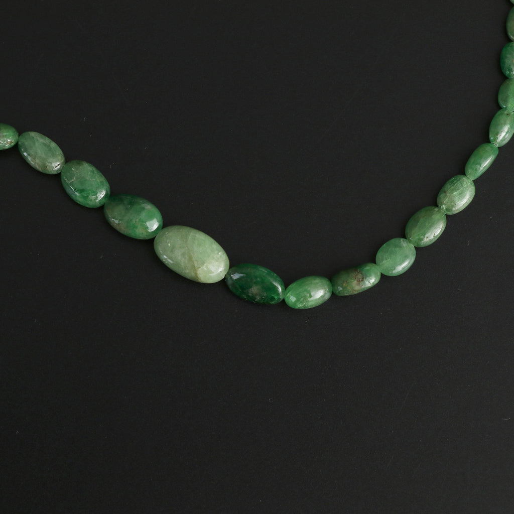 Tsavorite Smooth Oval Beads, 5x6 mm to 8.5x14 mm - Tsavorite Gemstone - Gem Quality , 8 Inch/ 20 Cm Full Strand, Price Per Strand - National Facets, Gemstone Manufacturer, Natural Gemstones, Gemstone Beads