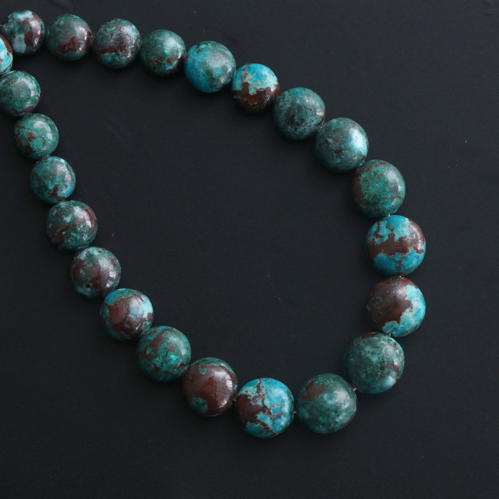 Chrysocolla Smooth Coin Beads, Chrysocolla Gemstone Coin - 8 mm to 10 mm-Gemstone Chrysocolla Smooth, Briolette Coin,8 Inch Strand - National Facets, Gemstone Manufacturer, Natural Gemstones, Gemstone Beads