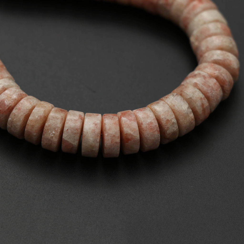 Sunstone Smooth Coin Beads, Sunstone Tyre, 12 mm, Sunstone Smooth, Sunstone strand, Gem Quality ,8 Inch/ 20 Cm Full Strand, Price Per Strand - National Facets, Gemstone Manufacturer, Natural Gemstones, Gemstone Beads