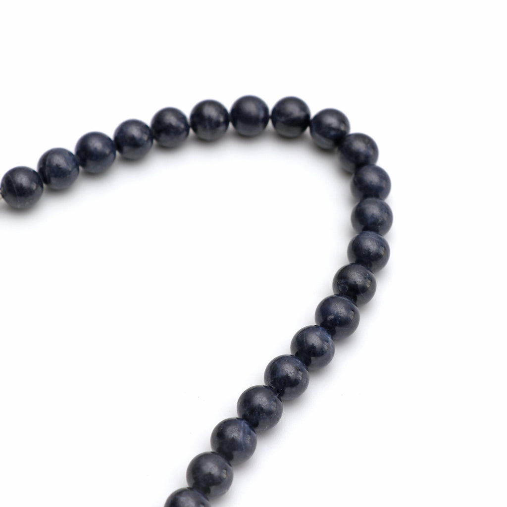 Natural Blue Sapphire Smooth Balls Beads, 9 mm, Blue Sapphire Round, Blue Sapphire strand, 20 Cm Full Strand, Per Strand Price - National Facets, Gemstone Manufacturer, Natural Gemstones, Gemstone Beads