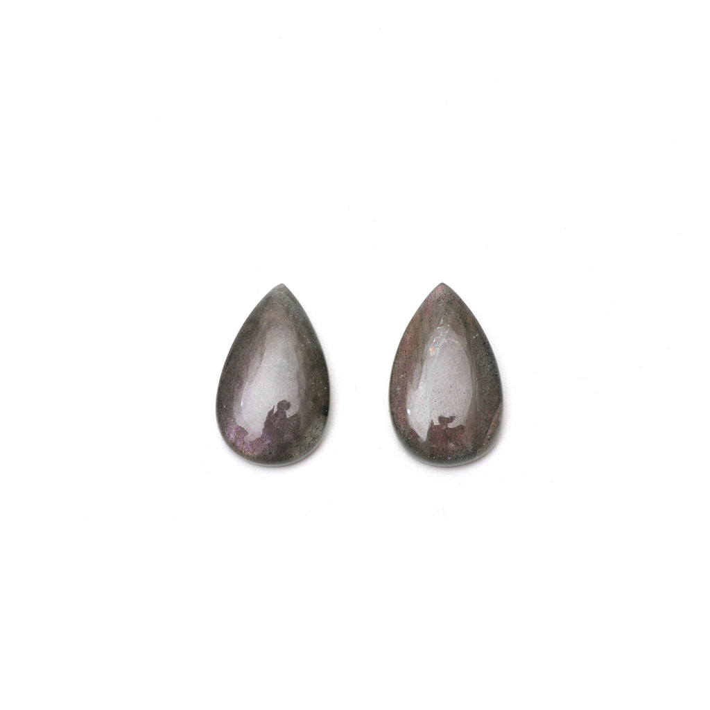 AAA Quality Natural Labradorite Smooth Pear Cabochon Gemstone | 17x27 mm | Gemstone Cabochon | Pair ( 2 Pieces ) - National Facets, Gemstone Manufacturer, Natural Gemstones, Gemstone Beads