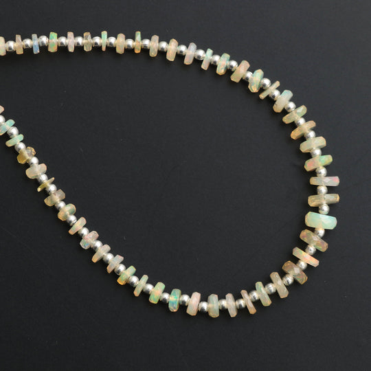 Natural Ethiopian Yellow Opal Faceted Tyre Shape beads, 4 mm to 6.5 mm, Opal Jewelry Making Beads, 8 Inch, Price Per Strand